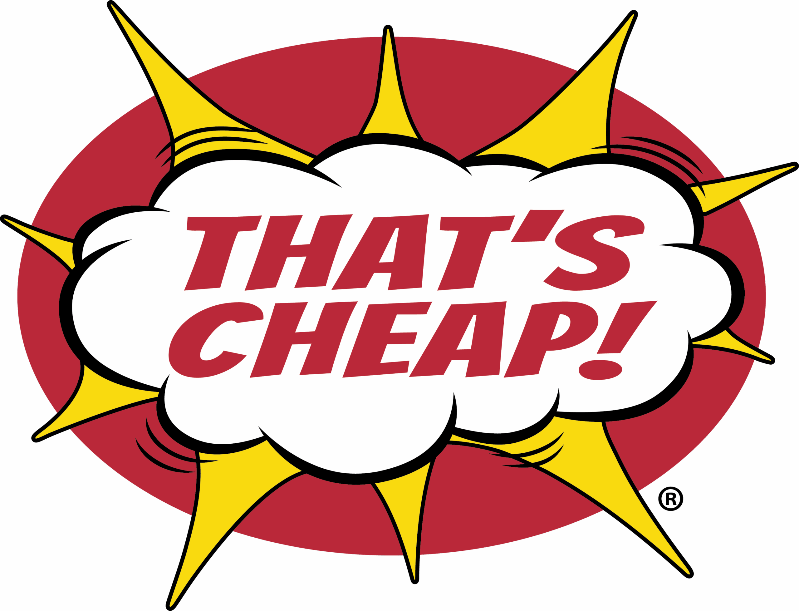 Comic style speech bubble saying 'That's Cheap!'