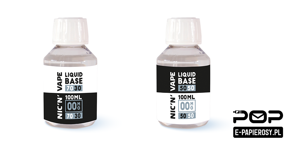 Vape liquid base bottles 70/30 and 50/50.