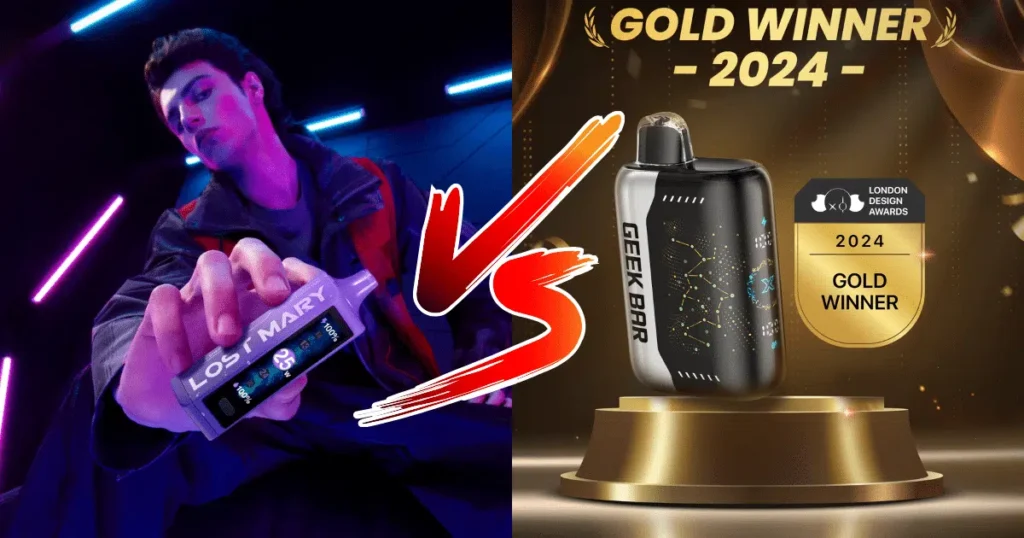 Comparison of two vape brands, Los Mary and Geek Bar