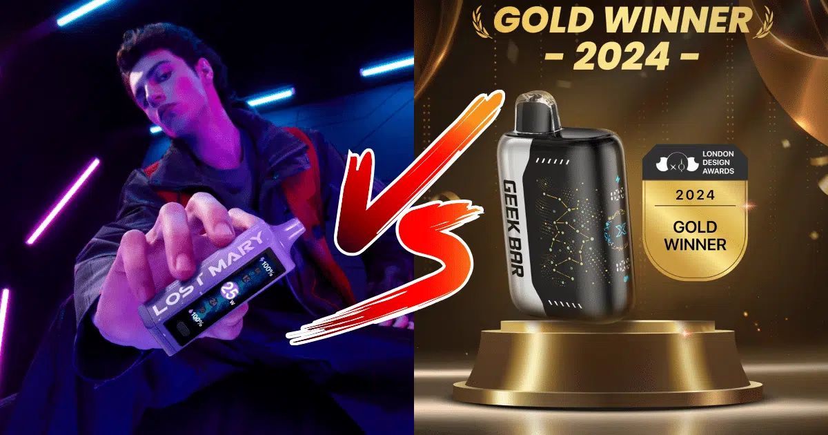 Comparison of two vape brands, Los Mary and Geek Bar
