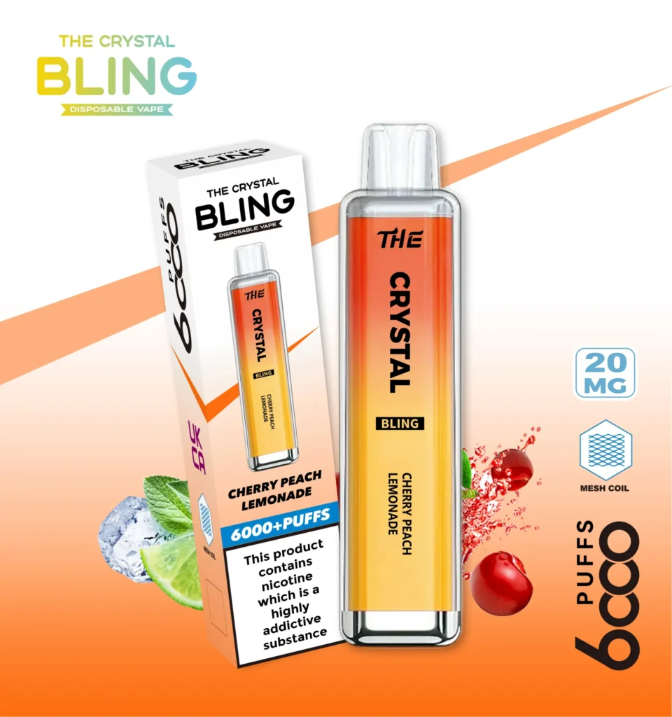 Cherry peach lemonade disposable vape with 6000 puffs