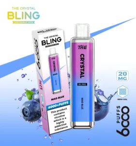 Crystal Bling disposable vape in Mad Blue flavor