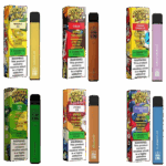 Variety of Aroma King e-cigarette flavors displayed