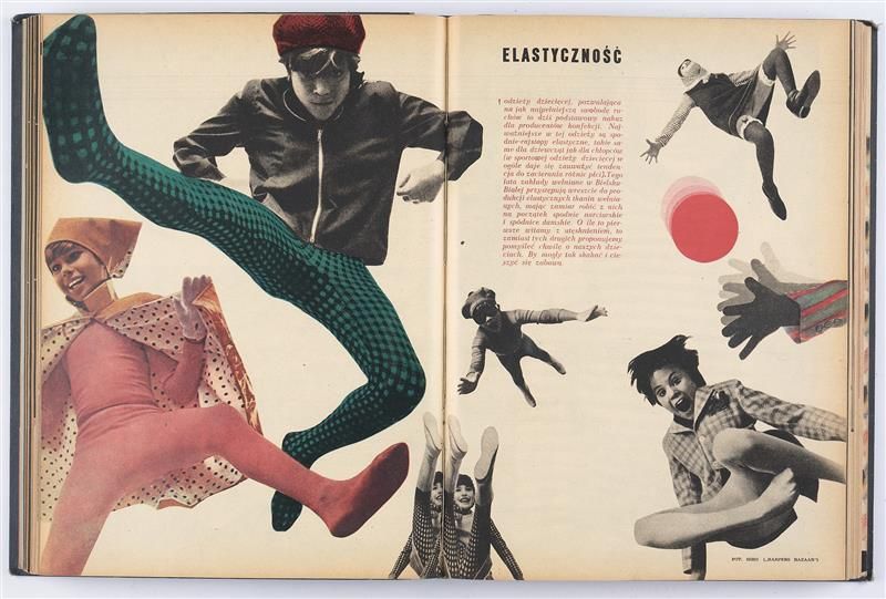 Dynamic dance and movement collage illustrating elasticity.
