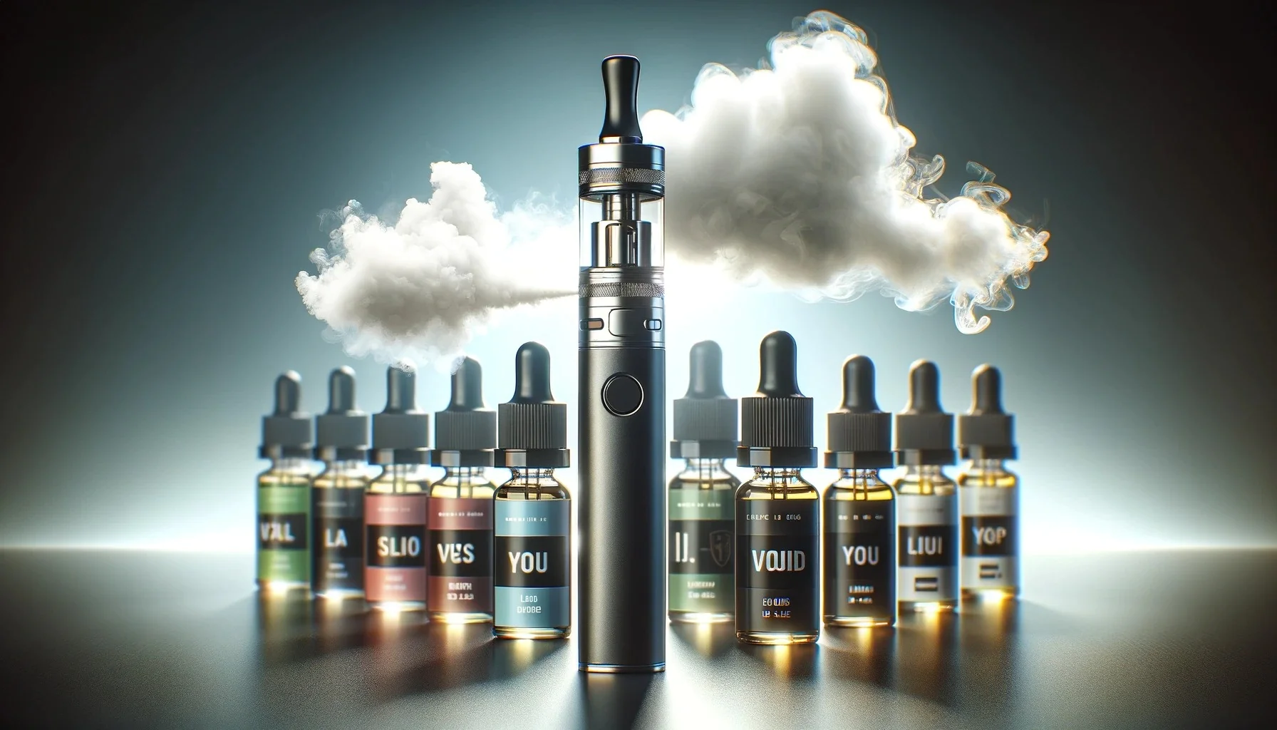 Infografika podsumowująca najważniejsze informacje o składzie liquidu do e-papierosa.