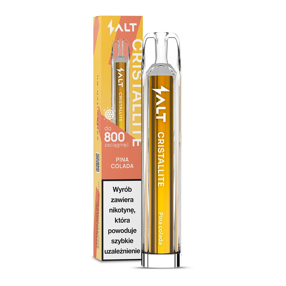 Zdjęcie nowoczesnego, średniej wielkości e-papierosa jednorazowego.