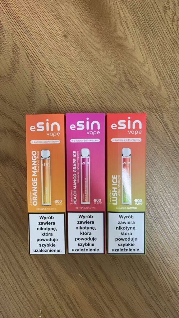 Esin Vape 800,800 zaciągnięć,Esin Vape 800 puffs,automatyczną blokadę rodzicielską,Child Lock