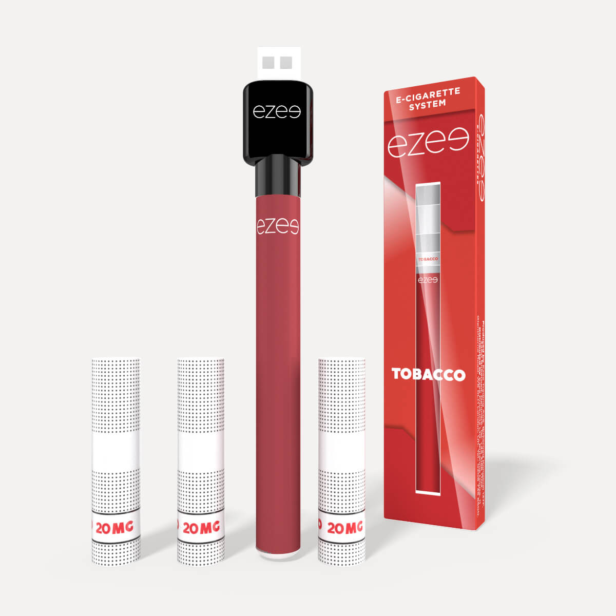 Zdjęcie e-papierosa pierwszej generacji, przypominającego tradycyjnego papierosa.