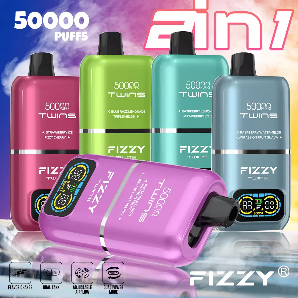 fizzy twins,pod system,jednorazowy e-papieros,50000 puffs,recenzja,porównanie,test,e-papierosy,liquid,grzałka,cena,wygoda