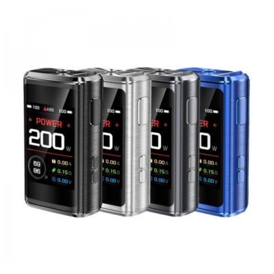 Zdjęcie zaawansowanego e-papierosa (mod) z różnymi akcesoriami.