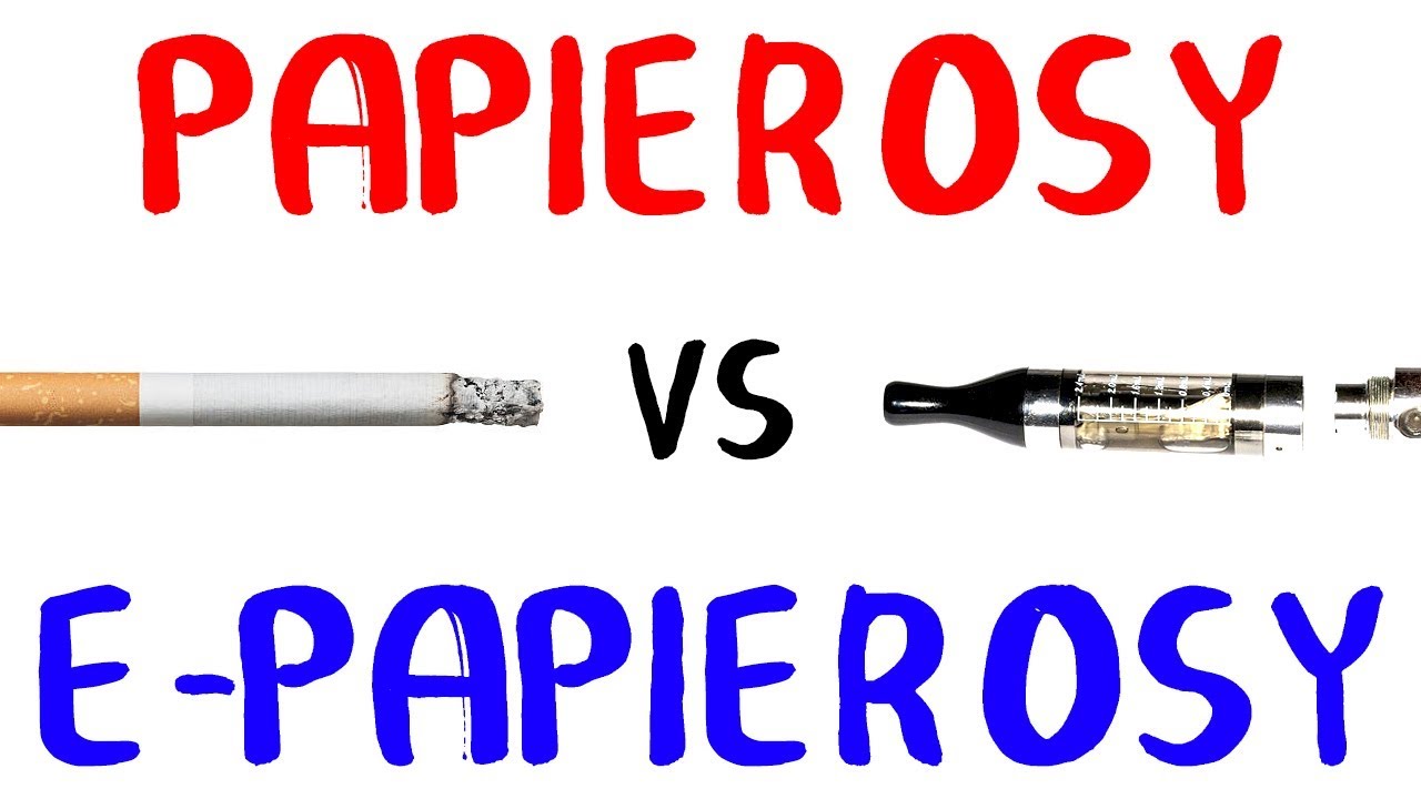 Schemat ilustrujący różnicę w szybkości wchłaniania nikotyny z papierosa i e-papierosa.