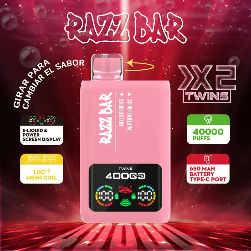 E-papieros Razz Bar 40000 Puffs o doskonałych smakach.
