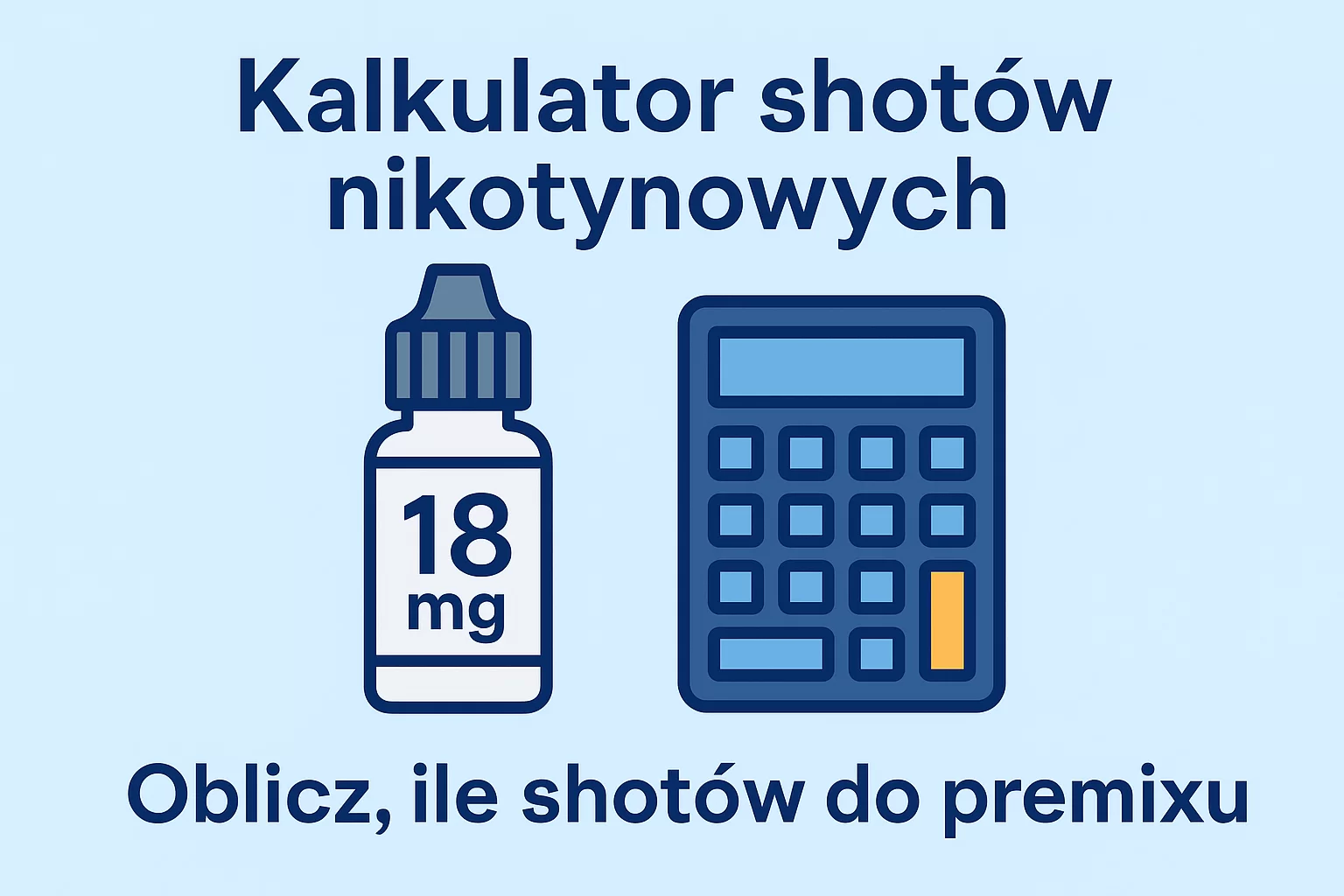 Schemat lub kalkulator obliczający całkowitą ilość nikotyny w e-papierosy.
