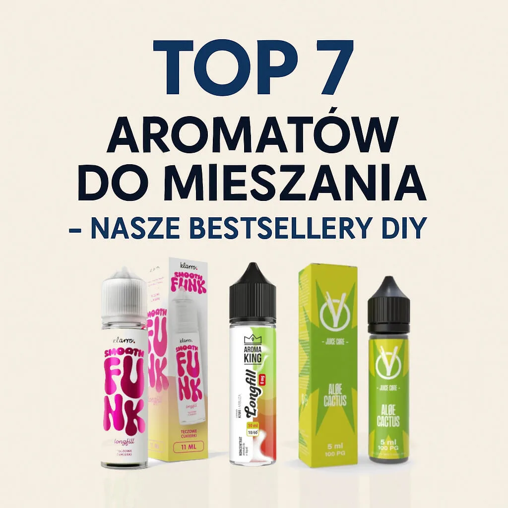 Osoba trzymająca butelkę z własnoręcznie zrobionym e-liquidem.
