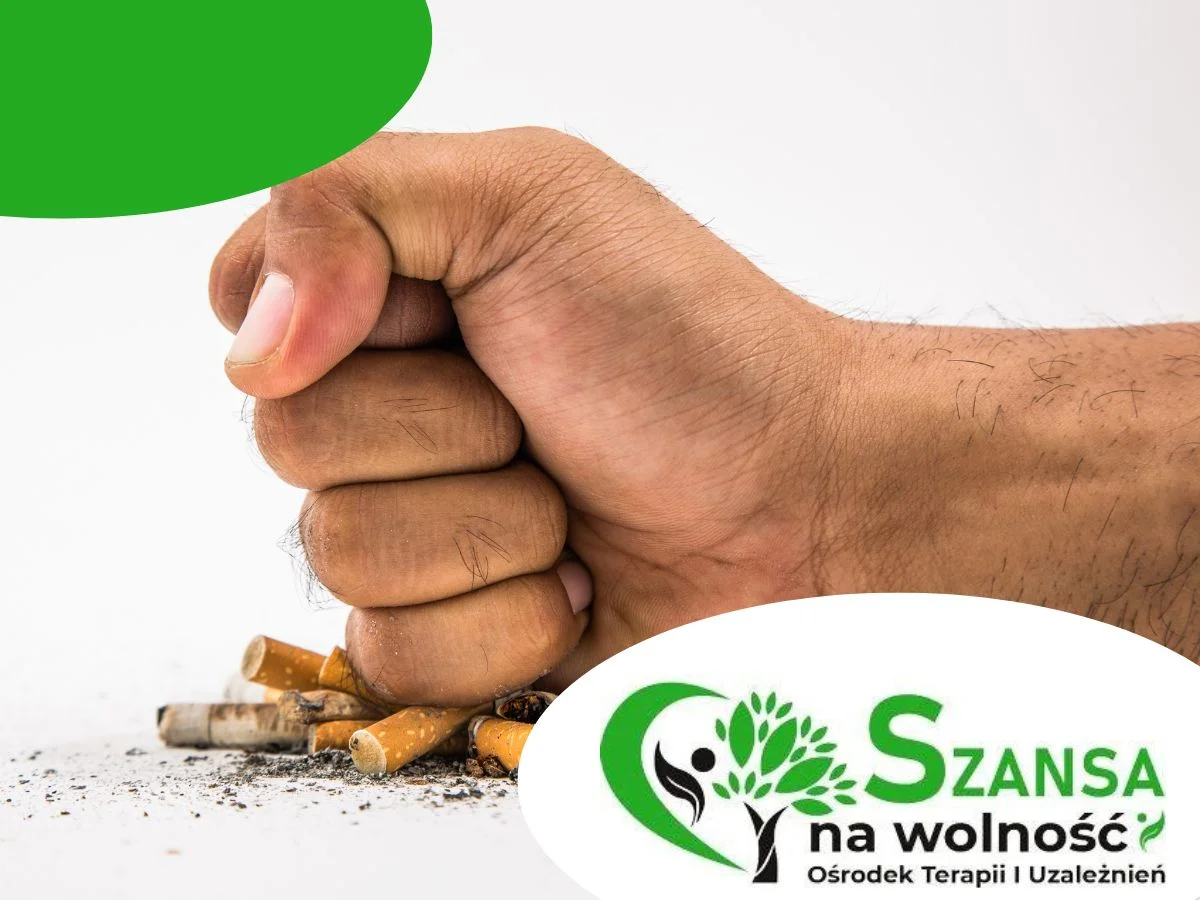 Ilustracja przedstawiająca osobę palącą papierosy.