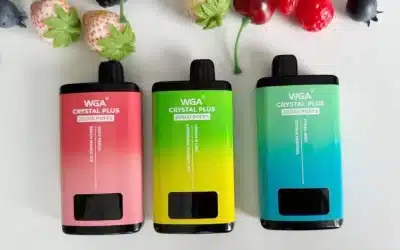 Ilustracja przedstawiająca trzy symbole reprezentujące trzy różne strategie sprzedaży sklepów vape.