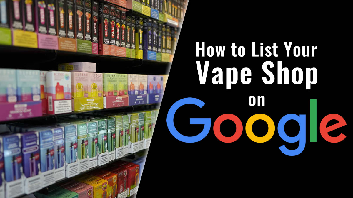 Ikony gwiazdek oceny i fragmenty opinii Google dla sklepu z e-papierosami, sugerujące