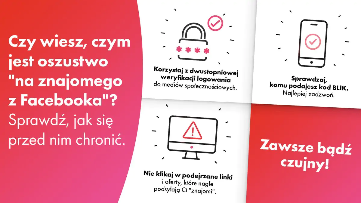 Ilustracja przedstawiająca przekreślony symbol płatności BLIK lub telefon z wiadomością o zablokowaniu konta, symbolizująca typowe oszustwo internetowe przy zakupie e-papierosów od nieznanych sprzedawców.