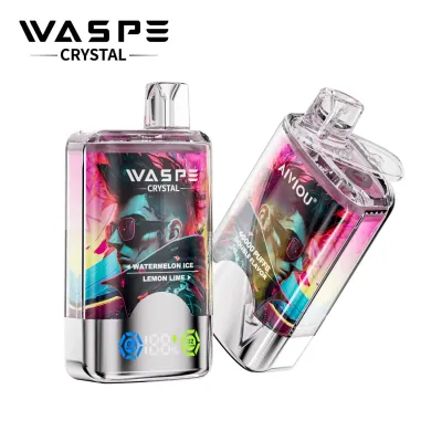 Obraz e-papierosa jednorazowego z wyraźnie zaznaczonym systemem Dual Flavor, np. dwoma różnymi komorami smakowymi lub przełącznikiem, symbolizujący rewolucję smaku.