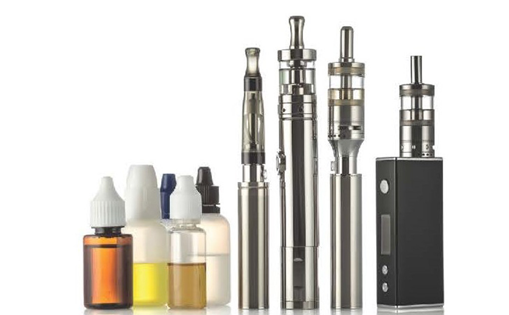 Grafika przedstawiająca dwa typy produktów vape: jedne jako magnesy przyciągające klientów, drugie jako maszynki do zarabiania pieniędzy, symbolizujące zysk.