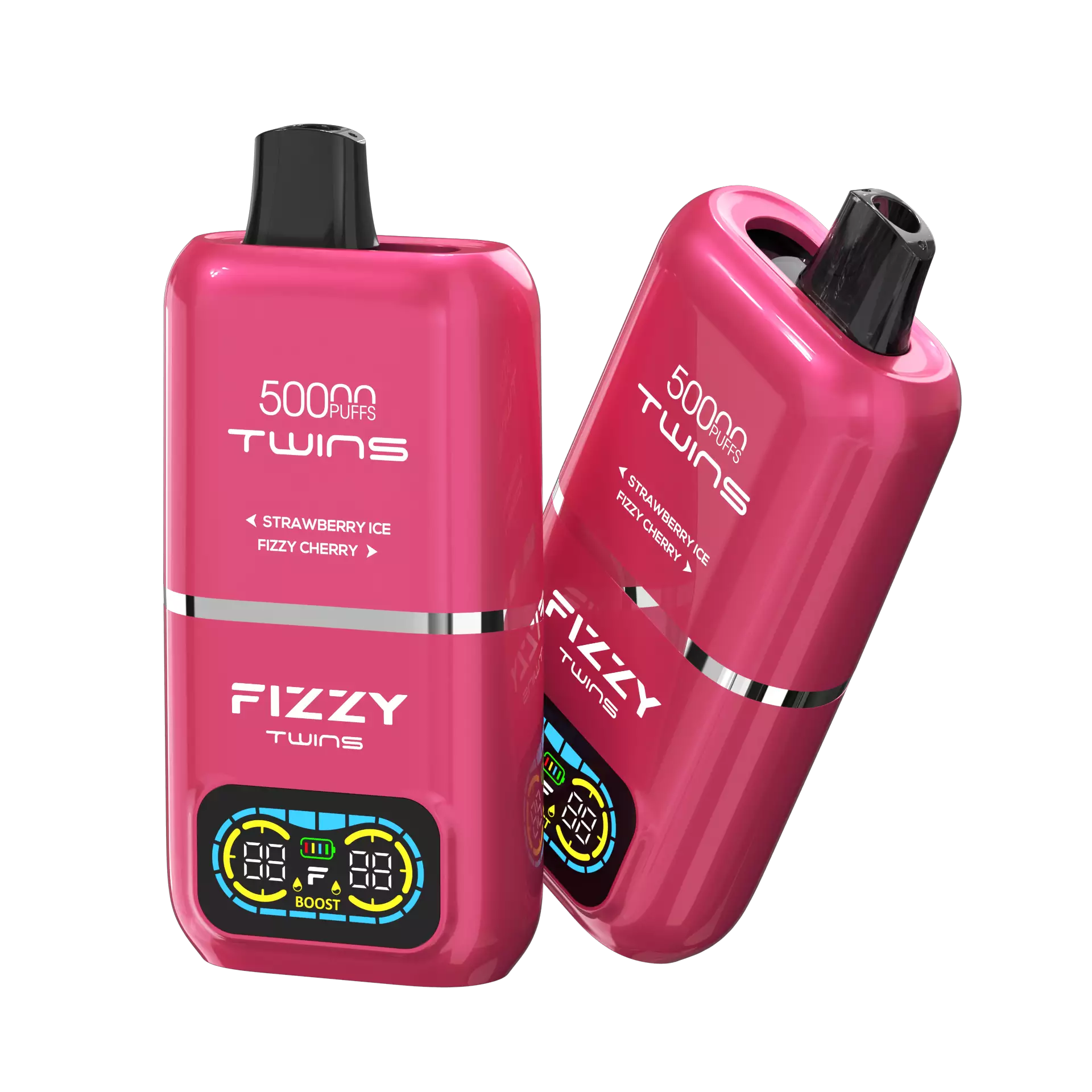 Zdjęcie ukazujące zawartość otwartego pudełka Fizzy Twins 50000 Puffs, z widocznym jedynie e-papierosem i minimalistycznym zestawem, podkreślające esencję produktu.