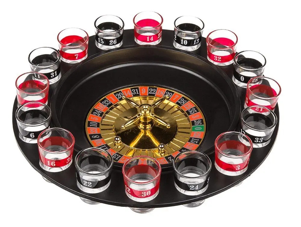 Ilustracja pistoletu rewolwerowego z bębnem, symbolizująca rosyjską ruletkę, z e-papierosem leżącym obok.