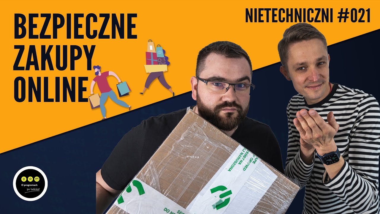 Grafika z lupą powiększającą logo Allegro i dłońmi trzymającymi