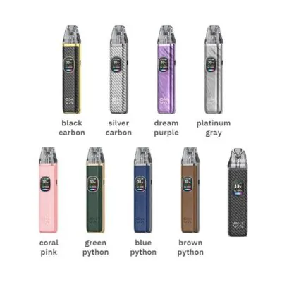 Nowoczesny, elegancki system POD o futurystycznym designie, ze wskaźnikami LED i wymiennymi wkładami, symbolizujący ewolucję technologii vape.