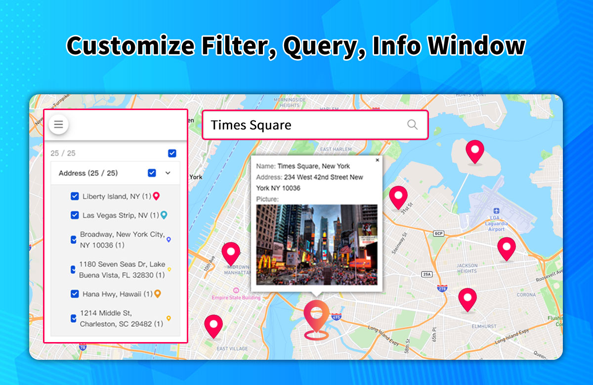 Ekran smartfona z otwartą aplikacją Google Maps, pokazujący wyszukiwanie