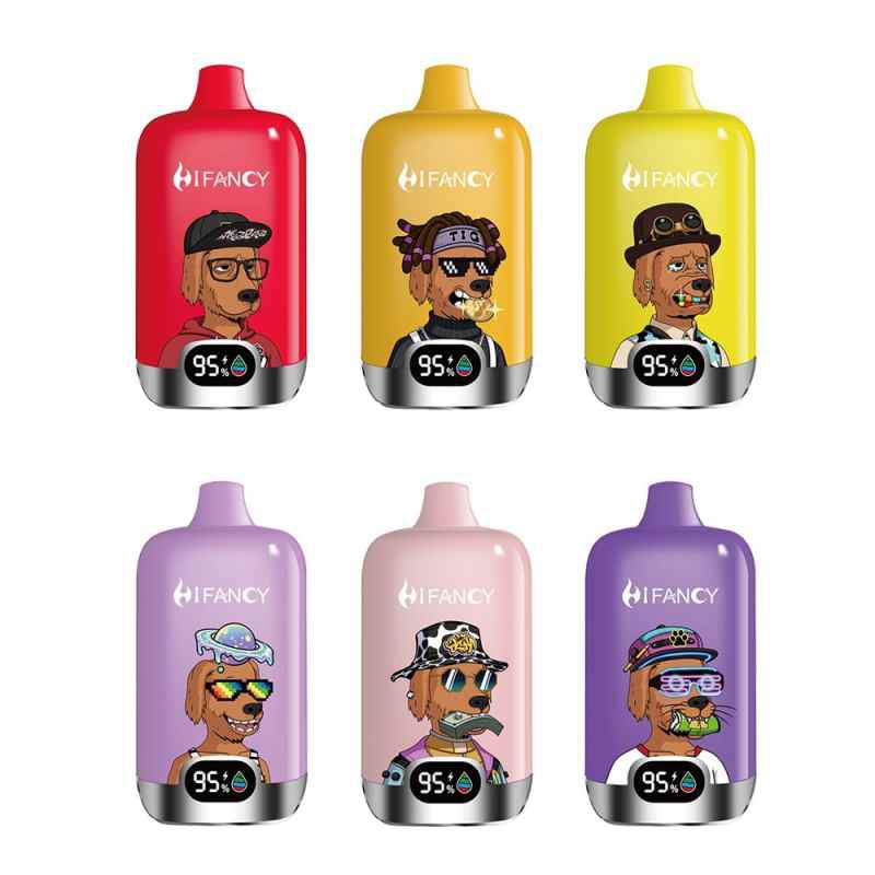 E-papieros HIFANCY, symbolizujący technologię i innowacyjność, z widocznym inteligentnym ekranem i cyfrowymi elementami.