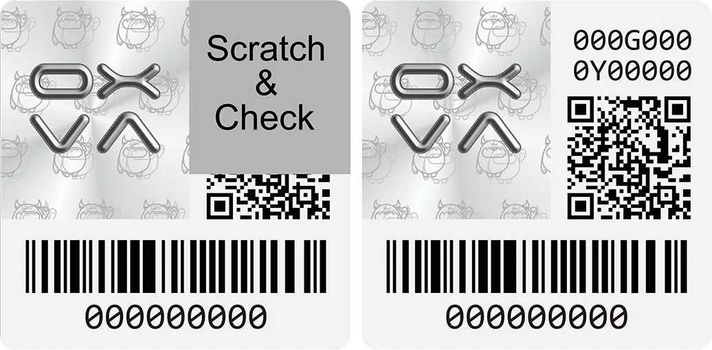 Bliskie ujęcie oryginalnego opakowania e-papierosa HIFANCY z wyraźnie widoczną zdrapką lub naklejką z kodem QR do weryfikacji autentyczności.