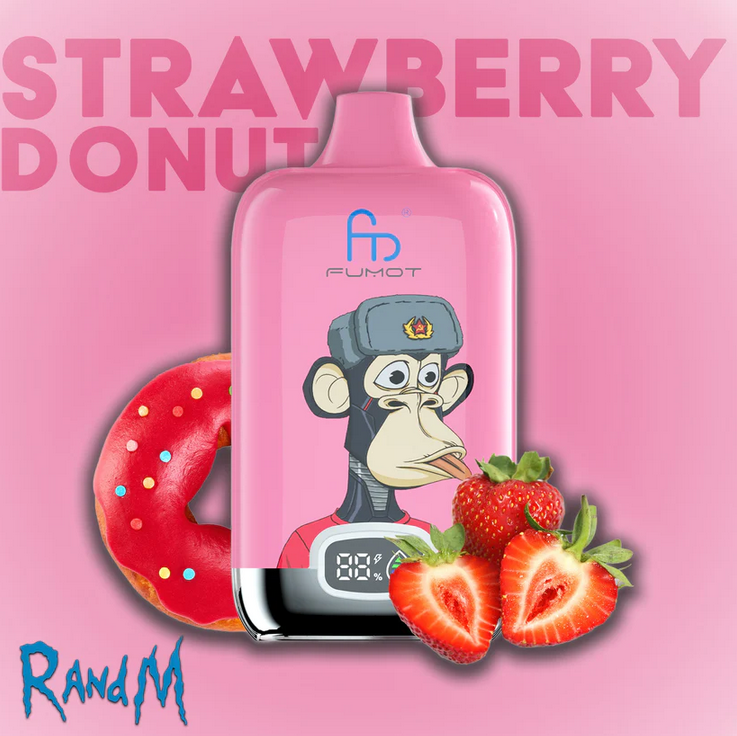 Ilustracja przedstawiająca kota wyskakującego z worka i małpę wyglądającą z kartonu, symbolizująca ryzyko i nieprzewidywalność kupowania podrobionych lub niewiadomego pochodzenia e-papierosów Fumot.