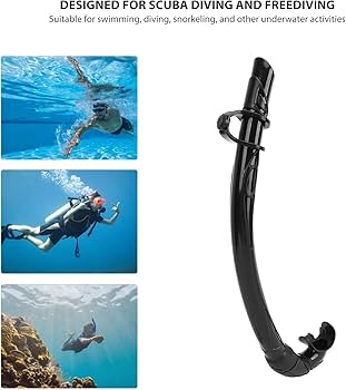 Osoba z rurką do nurkowania w wodzie, symbolizująca swobodny, niemal bezoporowy przepływ powietrza, analogiczny do DTL w vape.