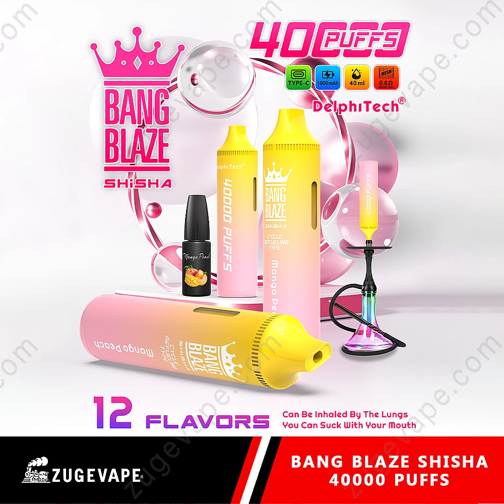 Zdjęcie produktu Bang Blaze 40000, z subtelnym efektem wizualnym sugerującym niszczenie lub zdmuchiwanie symboli inflacji lub rosnących cen.