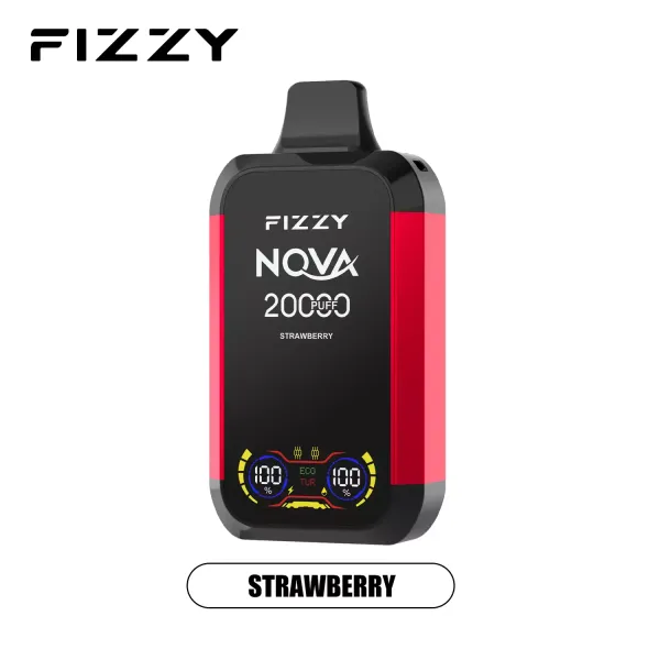 Zdjęcie metalowego e-papierosa Fizzy leżącego na kafelkach po upadku, z niewielką rysą lub wgnieceniem, ale nadal działającego, demonstrujące jego wytrzymałość.