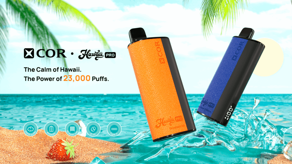 XCOR Hawaii Pro 23000 Puffs,recenzja e-papierosa,najlepsze smaki vape,porównanie e-papierosów,vape hawaje