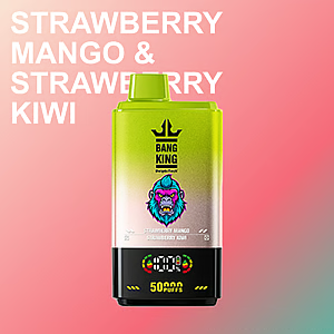 Grafika z monetami, kalkulatorem i ikonami e-papierosów Fumot i Bang King, symbolizująca analizę kosztów i opłacalności.