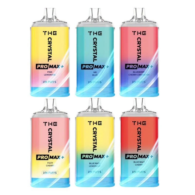 Nowoczesne e-papierosy jednorazowe, takie jak Crystal Blind czy RandM Tornado, z wyraźnie widocznymi etykietami lub hologramami potwierdzającymi ich oryginalność i jakość.