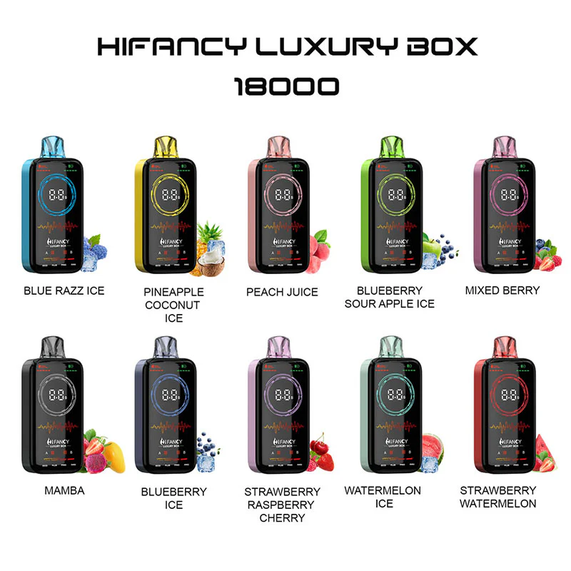 Hifancy - EU Warehouse HIFANCY LUXURY BOX 18000 Puffs Disposable Vape ...