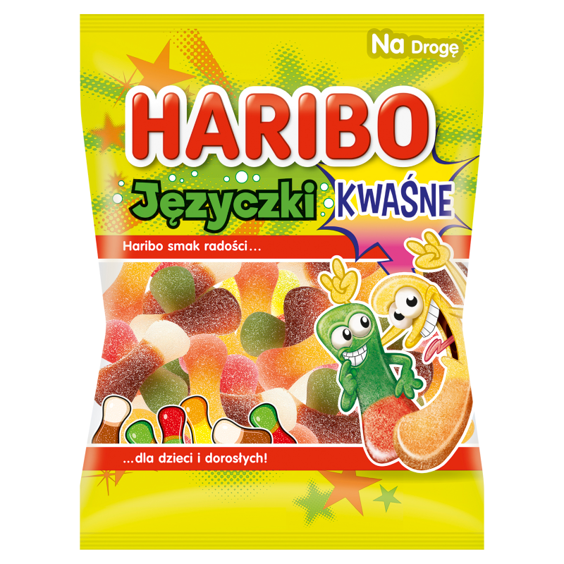 kwaśne żelki języczki, borówka malina cukierki, słodycze owocowe, żelki borówkowe - HARIBO Żelki Kwaśne Języczki 100 g - Frisco.pl