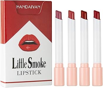 e-papieros jako szminka, szminka nude czerwona fioletowa, makijaż vaping, wybór koloru - 4-kolorowa szminka papierosowa, zestaw szminek na papierosy Sexy ...