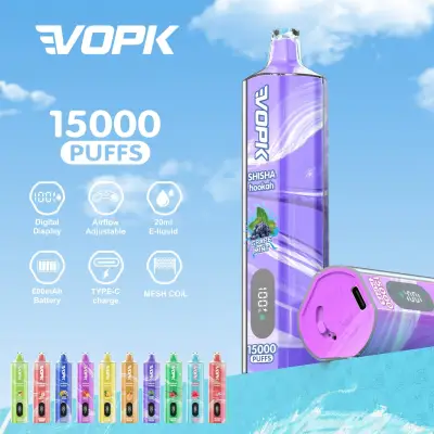 świat zaawansowanego wapowania, e-papieros 15000 buchów intensywny smak, luksusowy vape - VOPK Shisha Hookah 15000 Puffs | 0%-5% nikotyna, 20 ml ...