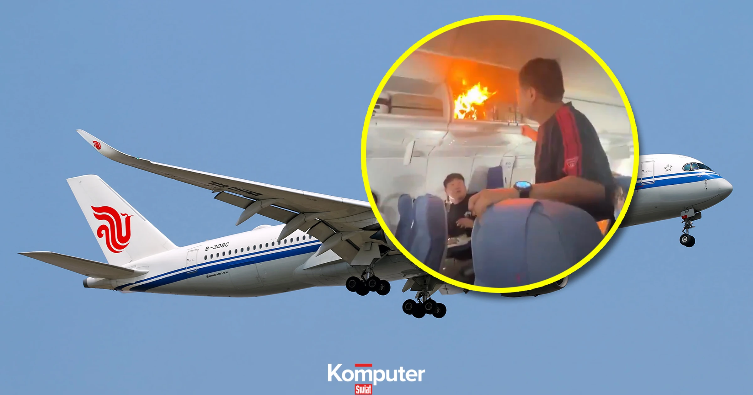 ryzyko pożaru baterii samolot, bateria litowo-jonowa luk bagażowy, przegrzewanie vape niebezpieczeństwo - W samolocie wybuchł pożar. Pasażerowie próbowali gasić go sami