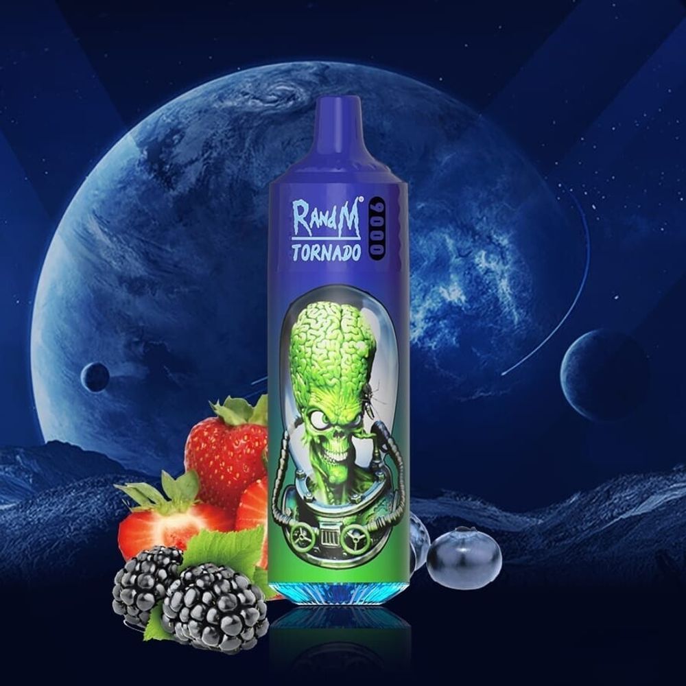 Błękitna Burza vaping, mocny smak Mr Blue, intensywne doznania vape, niebieska energia vape, dynamiczny e-papieros - RandM Tornado 9000 - Mr Blue (5% nic) - buy hookah tobacco at a ...