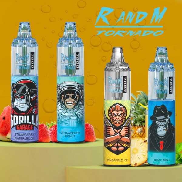 RandM Tornado 7000 Mr Blue, vape z małpą, codzienny jednorazowy e-papieros, 7000 buchów vape, złoty środek e-papierosy - RandM Tornado 7000: Przewodnik po najlepszych smakach - GleeVape