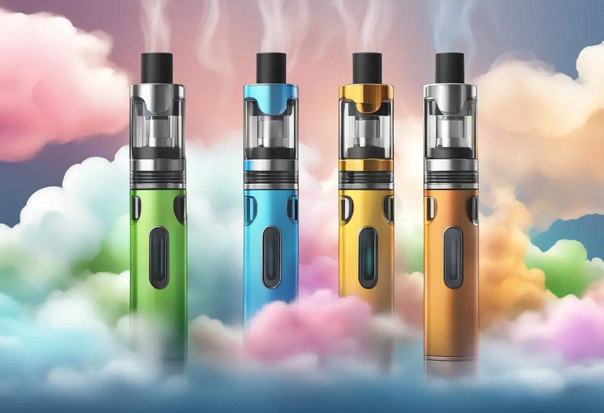 chain vaping, szybkie zaciągnięcia e-papierosem, osoba wapująca intensywnie, e-papieros dym za dymem - What is Chain Vaping? A Clear Explanation - Shisha Vibe