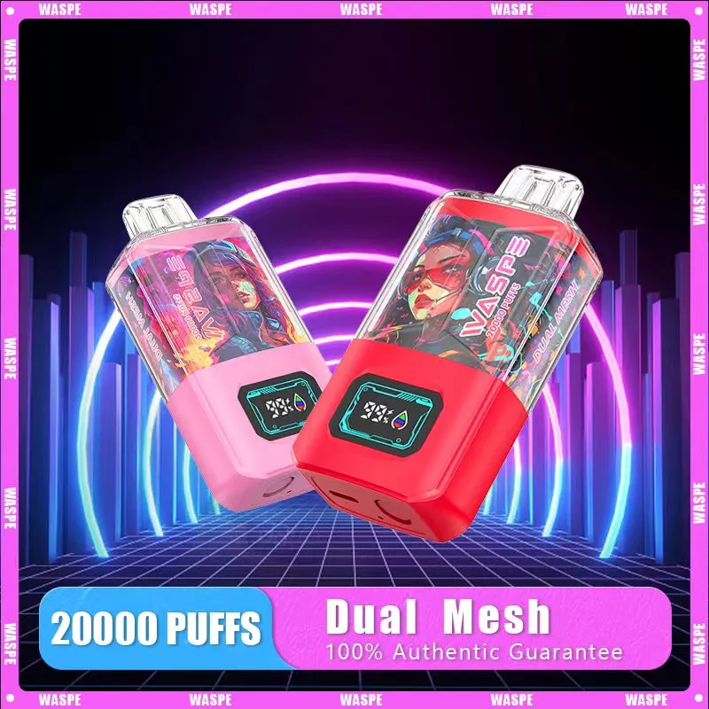 Waspe 20000 Dual Mesh vape, intensywny smak e-papierosa, mocne uderzenie vape, technologia dual mesh - WASPE 20000 PUFFS Disposable Vape - GleeVape