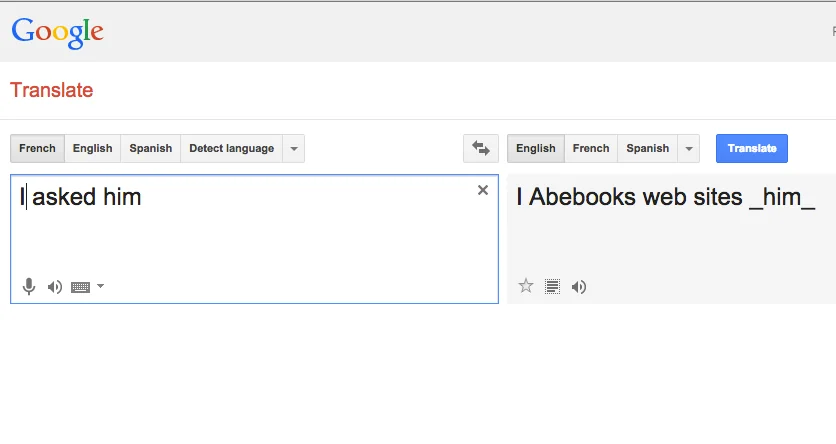 Język Google Translate w opiniach, łamana polszczyzna recenzje, bot tłumaczący tekst, nienaturalne zdania online, błędy gramatyczne w recenzji - Tłumacz Google robi dziwne rzeczy, gdy poda się zły język i kliknie ...