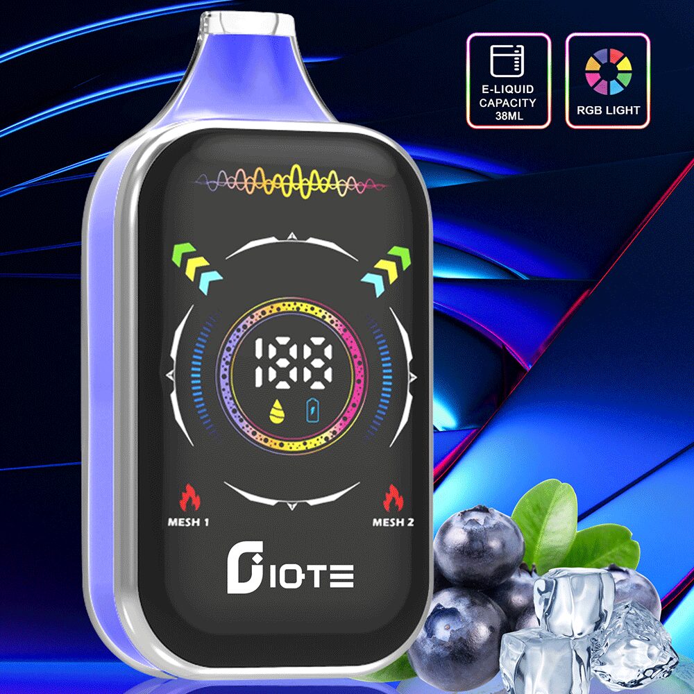Hifancy 50000 wyświetlacz cyfrowy, inteligentny ekran e-papierosa, interfejs użytkownika vape, wskaźnik e-liquidu i baterii - IQTE 50000 50k Puffs Dual Mesh RGD Screen Display Disposable ...