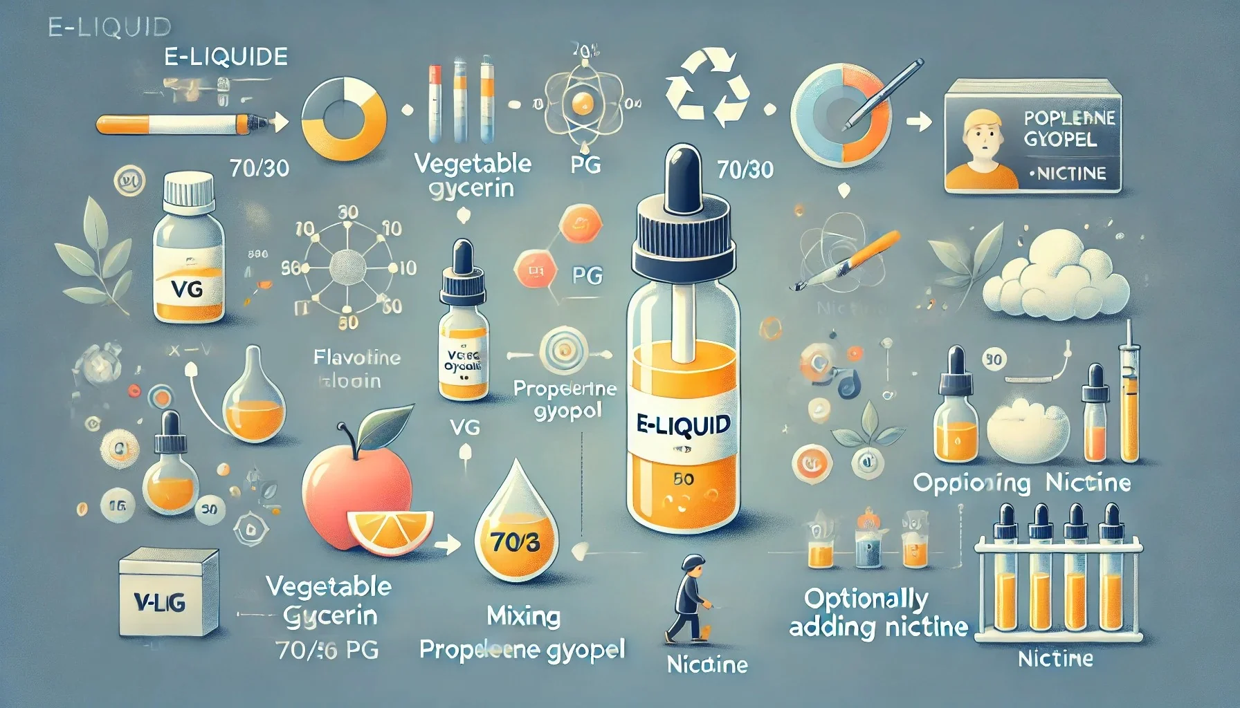 jak zmieszać longfilla, kurs DIY e-liquid, przepis na liquid vape, proces mieszania bazy i aromatu, sprzęt laboratoryjny DIY - Jak zrobić własny liquid do e-papierosa? Przepis, proporcje i ...